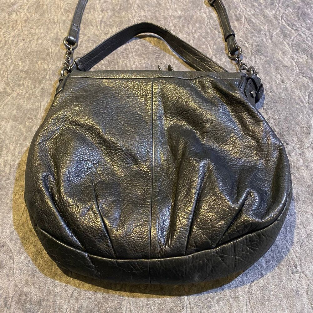 Margot NYhe Adelle Foldover Handbag in Soft Leather Black Boho - Picture 9 of 10